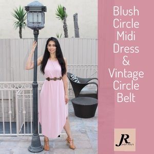 Blush Circle Midi Dress